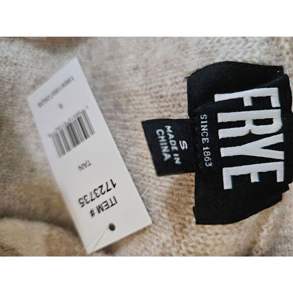 Frye tan and white patterned cardigan sweater. Size S. NWT. - Picture 3 of 4